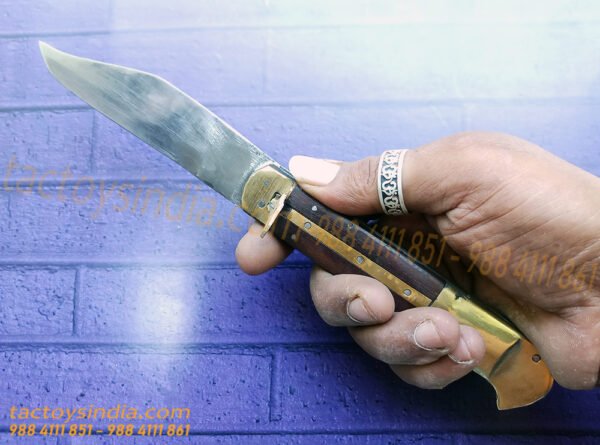 Rampuri Small Collectible Vintage Antique Indian Knife Classic Churi Leverlock Switchblade Handmade