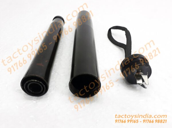 4 Section Collapsible Stainless steel metal black security Baton