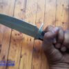 Columbia A076 Dual Finger guard Bolster with Stone inlay / Brass pipe Lanyard hole / Black dyed hardwood handle / Full tang / 330c Steel blade knife tactoysindia.com