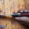 Columbia A076 Dual Finger guard Bolster with Stone inlay / Brass pipe Lanyard hole / Black dyed hardwood handle / Full tang / 330c Steel blade knife tactoysindia.com