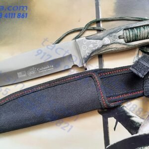 Columbia XF67 Unique Beauty Full tang Knife / 440c Stainless steel built / Inbuilt Paracord Braided Handle / SS n Hardwood handle Tactoys India