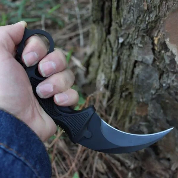 Falcon Tactical Karambit Black Survival Knife Outdoor Tiger Claw/Tooth - Image 7