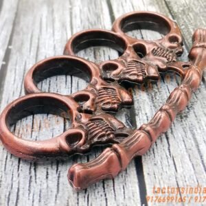 4-Bad-Skulls-n-Bones-Copper-Colour-Thick-Knuckles-Metal-Punisher