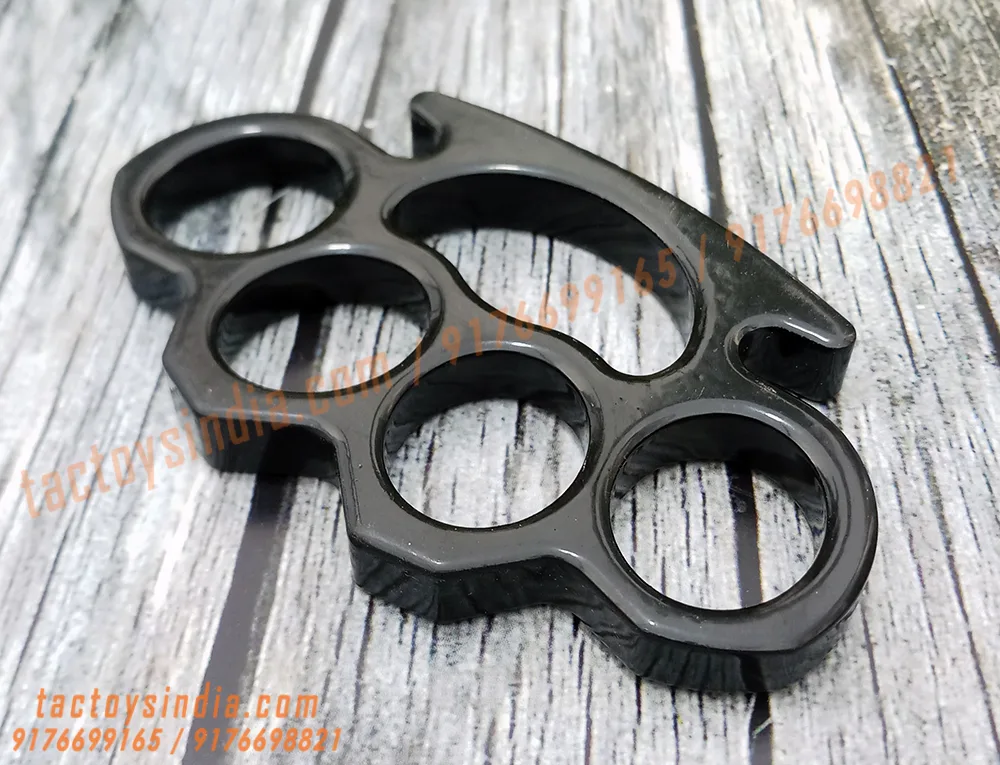 Black-Heavy-Duty-Thick-Knuckle-Duster-for-Travellers-Riders-Self-Defence-Mens-Tool