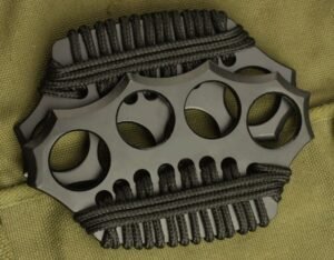 Black Solid Cord Braided 4 Fingers Self Defence Army Type Knuckles Outdoor activities Knuckle Duster Minimalist pocket Tool Tactoys India