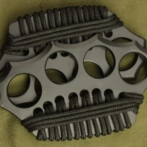 Black Solid Cord Braided 4 Fingers Self Defence Army Type Knuckles Outdoor activities Knuckle Duster Minimalist pocket Tool Tactoys India