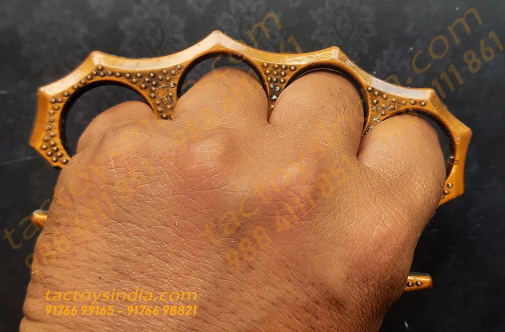 Copper Solid Cord Braided 4 Fingers Self Defence Army Type Knuckles Outdoor activities Knuckle Duster Minimalist pocket Tool Tactoys India