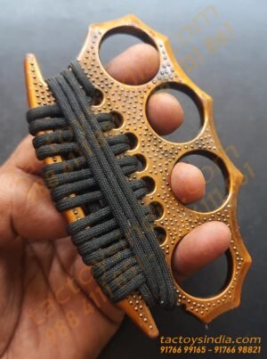 Copper Solid Cord Braided 4 Fingers Self Defence Army Type Knuckles Outdoor activities Knuckle Duster Minimalist pocket Tool Tactoys India