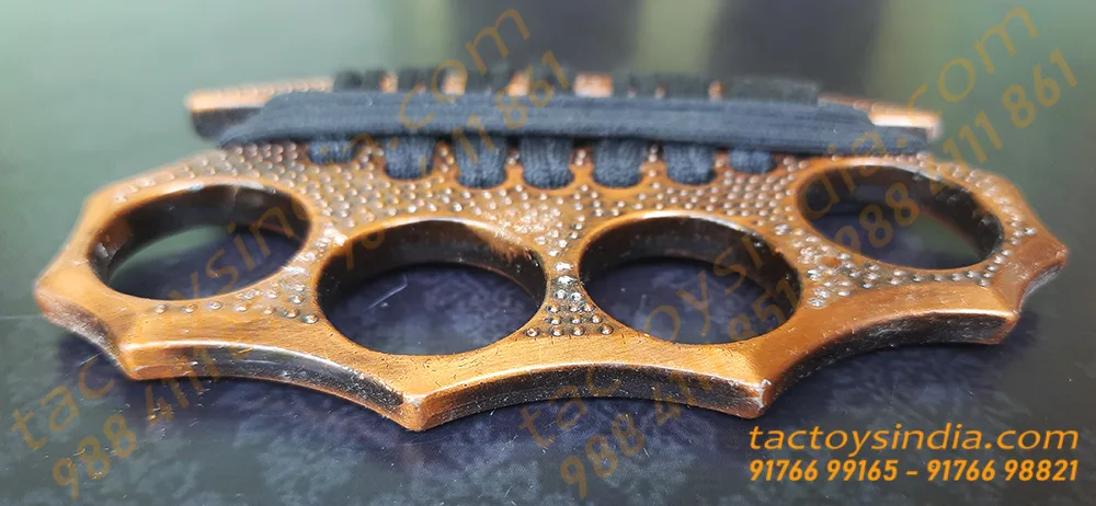 Copper Solid Cord Braided 4 Fingers Self Defence Army Type Knuckles Outdoor activities Knuckle Duster Minimalist pocket Tool Tactoys India