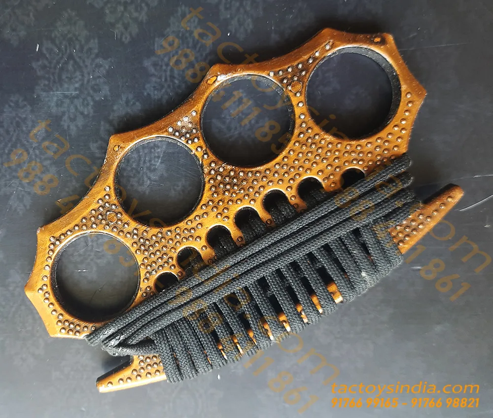 Copper Solid Cord Braided 4 Fingers Self Defence Army Type Knuckles Outdoor activities Knuckle Duster Minimalist pocket Tool Tactoys India