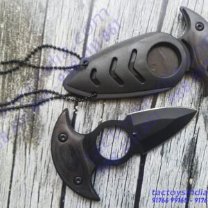 Push Dagger Neck Knife defence Pendant With Quick release ABS Fibre Sheath and Adjustable Ball Chain by Tactoys India