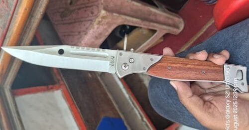 Big CCCP Scout AK-47 bayonet folding blade knife photo review