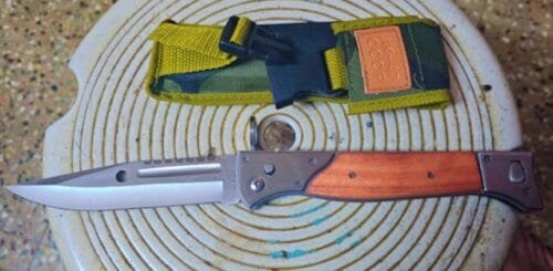 Big CCCP Scout AK-47 bayonet folding blade knife photo review