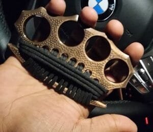 Copper Solid Cord Braided 4 Fingers Self Defence Army Type Knuckles photo review