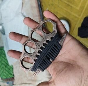 Copper Solid Cord Braided 4 Fingers Self Defence Army Type Knuckles photo review