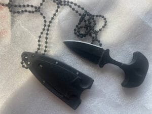 ABKT Combat Ready Smallest Ninja Push Dagger Pendant Neck Knife photo review